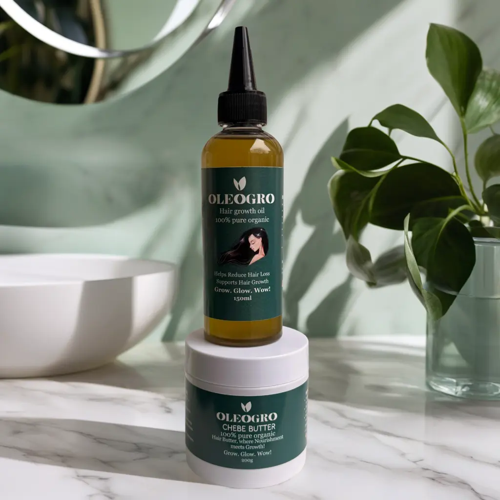Oleogro women hair growth oil and chebe butter set
