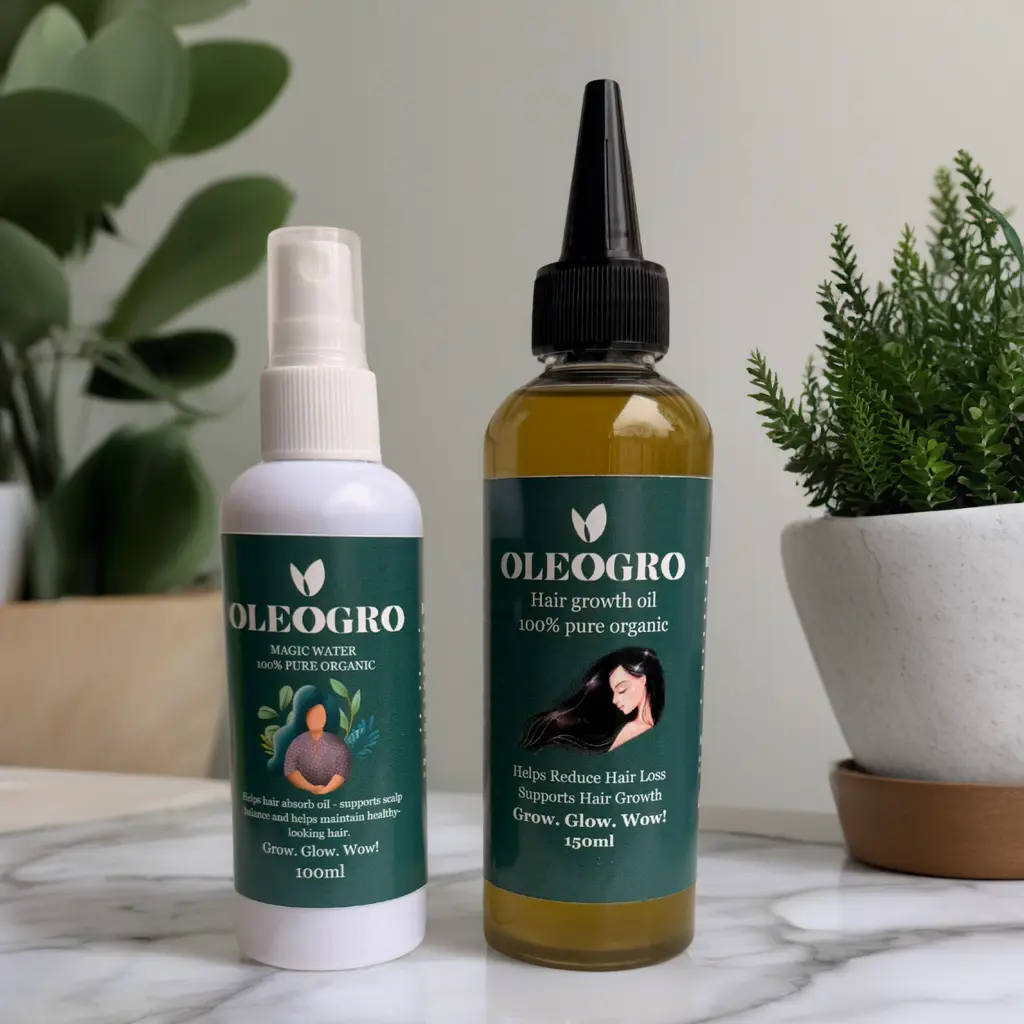 Oleogro women hair growth oil and Magic Water duo